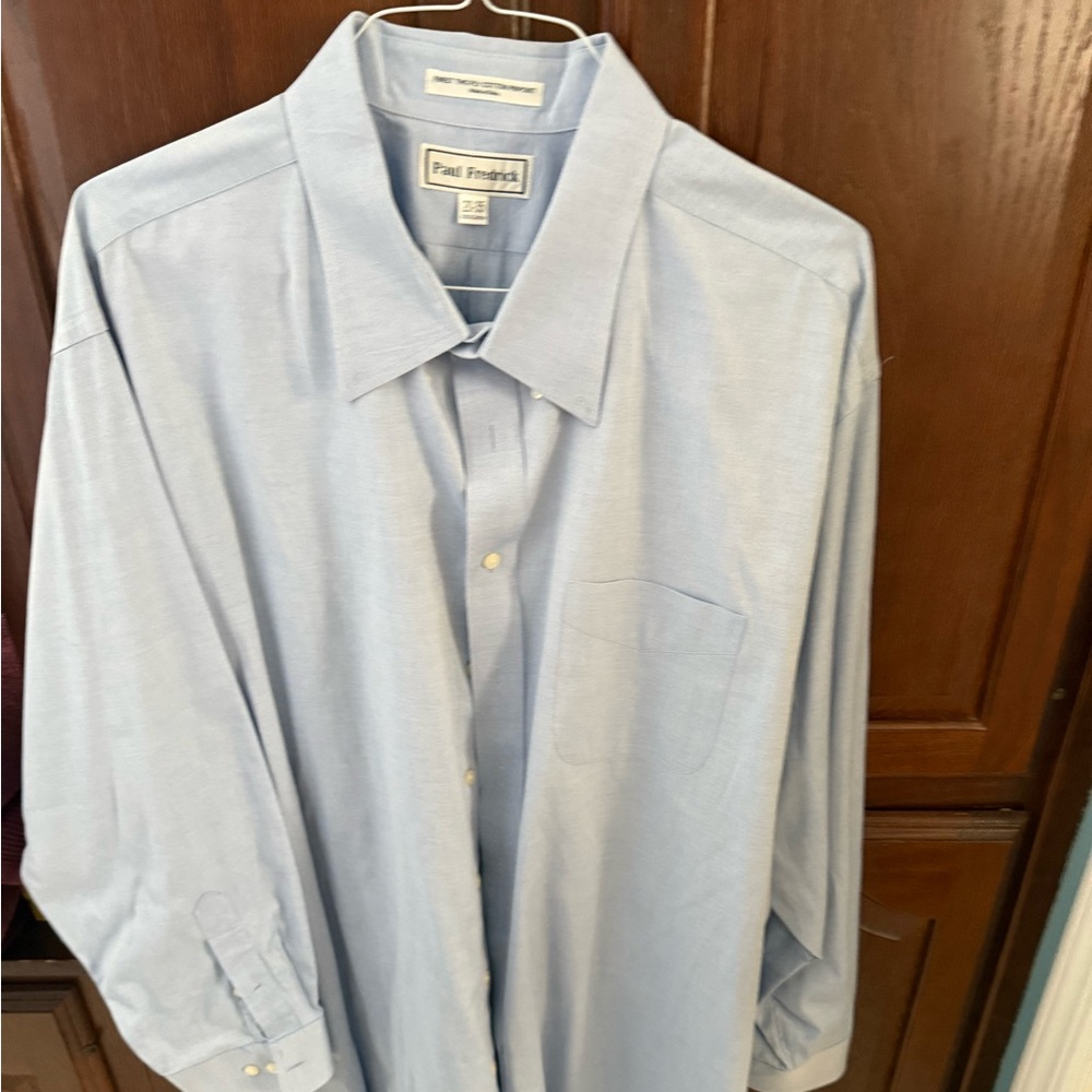Paul Fredrick Men's Light Blue Oxford Dress Shirt 20x35 2 of them! - Picture 2 of 5